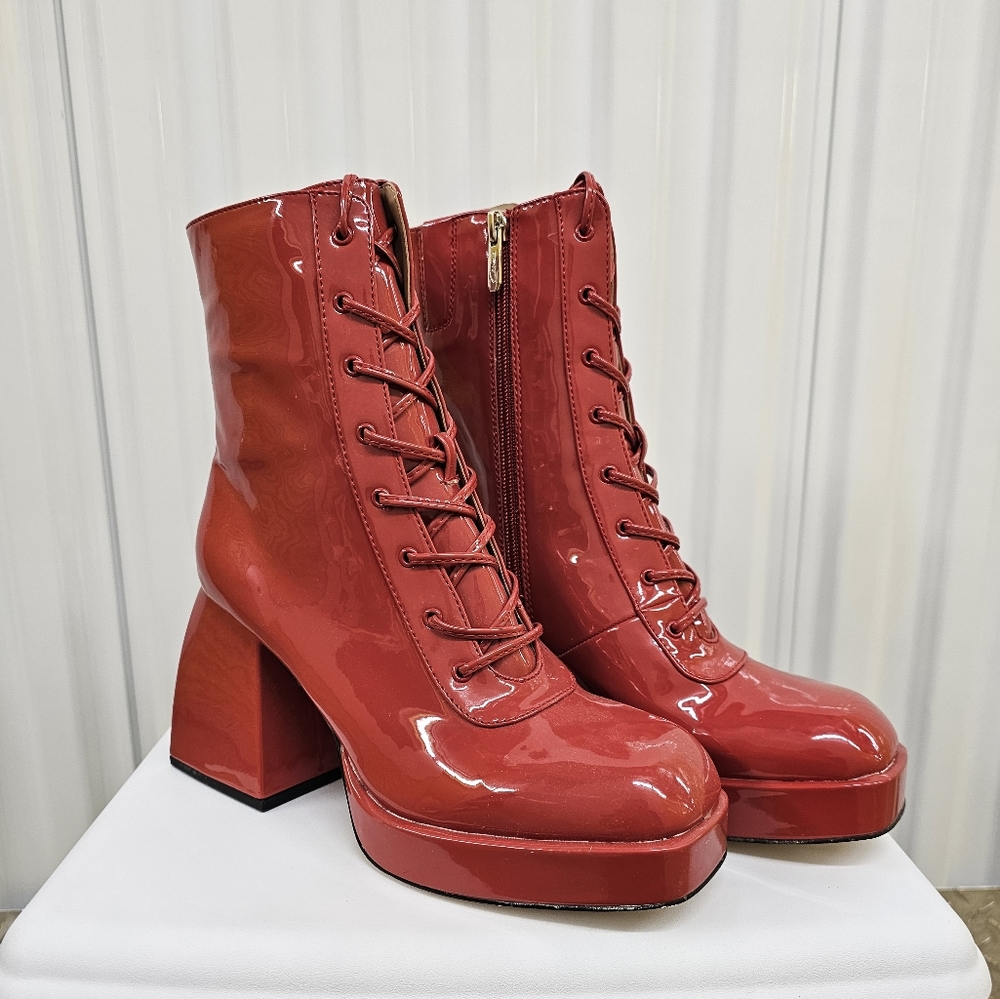 Hot Rod Summer NWT 8.5 Circus by Sam Edelman Kia Red Patent Boots